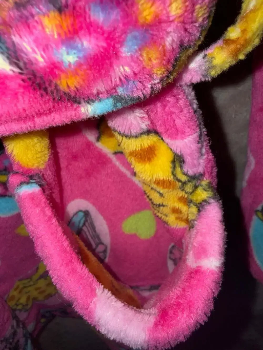 Shopkins Girls Pink Fleece Bathrobe with Pockets Size 7/8